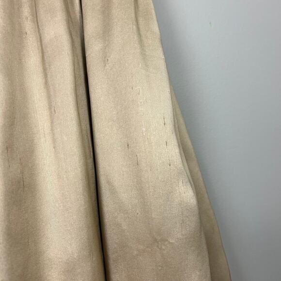 NWT J. McLaughlin Gala Raw Silk Gold Metallic Taffeta Midi Skirt Full sz 4 Small - Picture 5 of 12